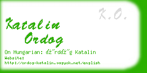 katalin ordog business card